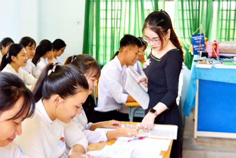 Một buổi học của học sinh trường THPT Minh Đức