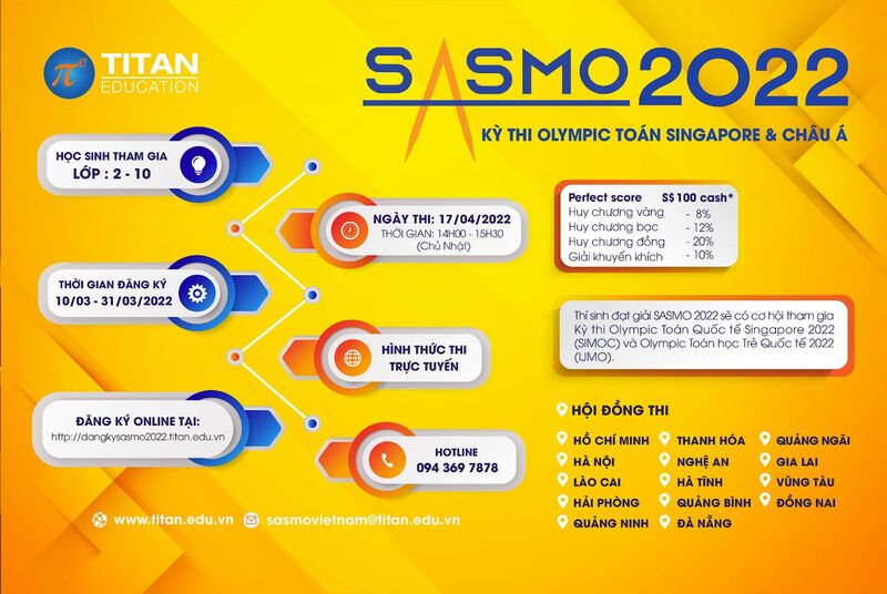 Kỳ thi Sasmo tại Việt Nam 2022
