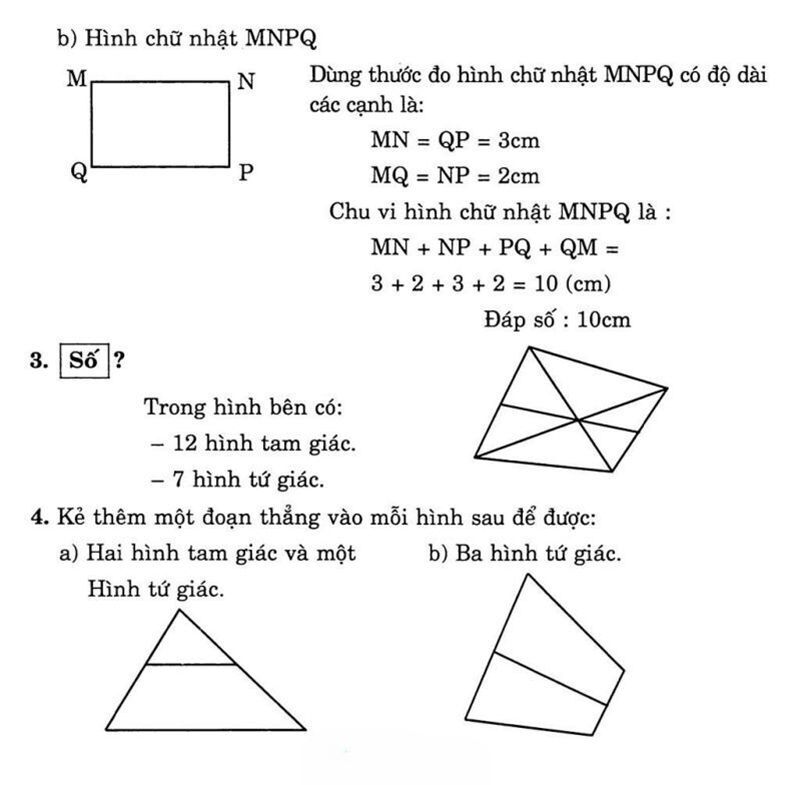 Các bài toán hình học cho các em học sinh