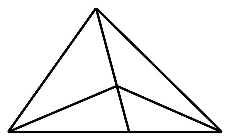 Có tất cả bao nhiêu hình tam giác ở trong hình vẽ sau?